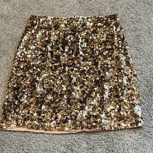 FUN LIKE NEW MANER GOLD SEQUENCE SKIRT